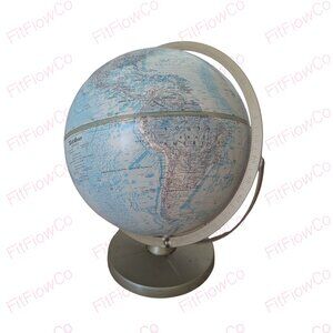 Vintage Replogle 12” Raised Relief Globe | World Ocean Series | 1970s